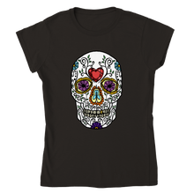 Load image into Gallery viewer, EUROPE The Haven: Sugar Skull - Classic Womens Crewneck T-shirt
