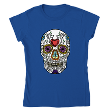 Load image into Gallery viewer, EUROPE The Haven: Sugar Skull - Classic Womens Crewneck T-shirt
