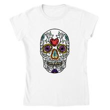 Load image into Gallery viewer, EUROPE The Haven: Sugar Skull - Classic Womens Crewneck T-shirt
