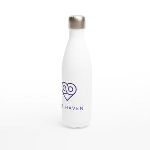 White 17oz Stainless Steel Water Bottle [Goose Couture]