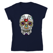 Load image into Gallery viewer, EUROPE The Haven: Sugar Skull - Classic Womens Crewneck T-shirt
