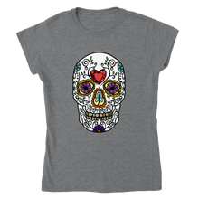 Load image into Gallery viewer, EUROPE The Haven: Sugar Skull - Classic Womens Crewneck T-shirt
