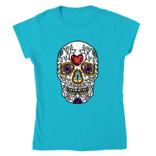 Load image into Gallery viewer, EUROPE The Haven: Sugar Skull - Classic Womens Crewneck T-shirt
