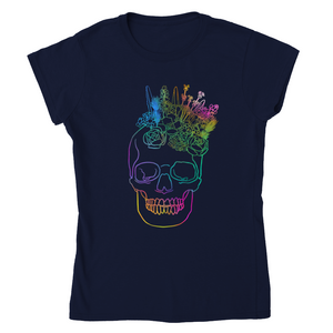 EUROPE The Haven: Flower Skull - Classic Womens Crewneck T-shirt