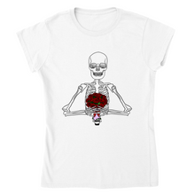 Load image into Gallery viewer, EUROPE The Haven: Skeleton Flowers - Classic Womens Crewneck T-shirt
