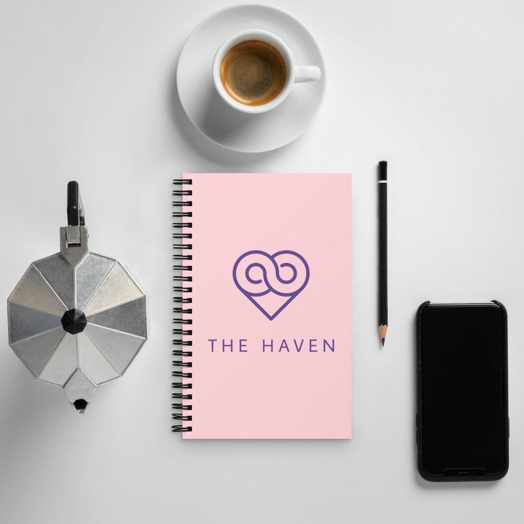 Pink Spiral Haven notebook