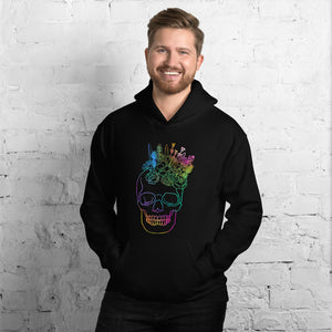 US The Haven: Flower Skull - Unisex Hoodie