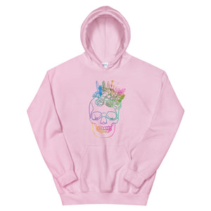 US The Haven: Flower Skull - Unisex Hoodie