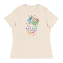 Load image into Gallery viewer, US The Haven: Flower Skull - Women&#39;s Relaxed T-Shirt
