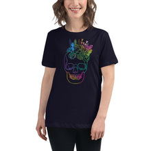 Load image into Gallery viewer, US The Haven: Flower Skull - Women&#39;s Relaxed T-Shirt
